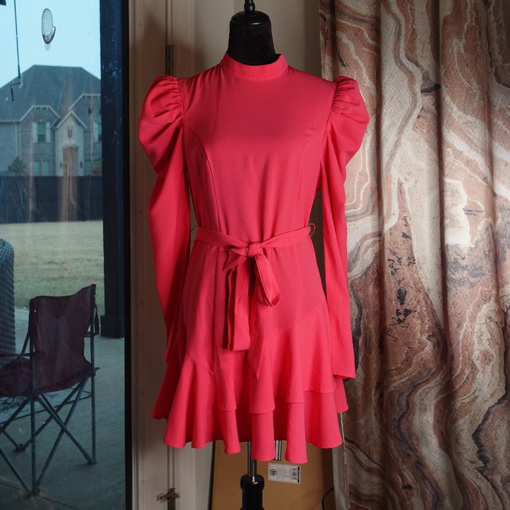 Pink mini dress
